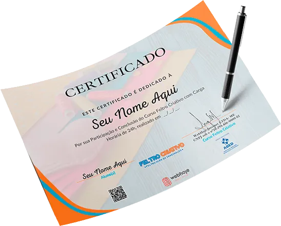 Curso de Feltro com Certificado de Conclusão