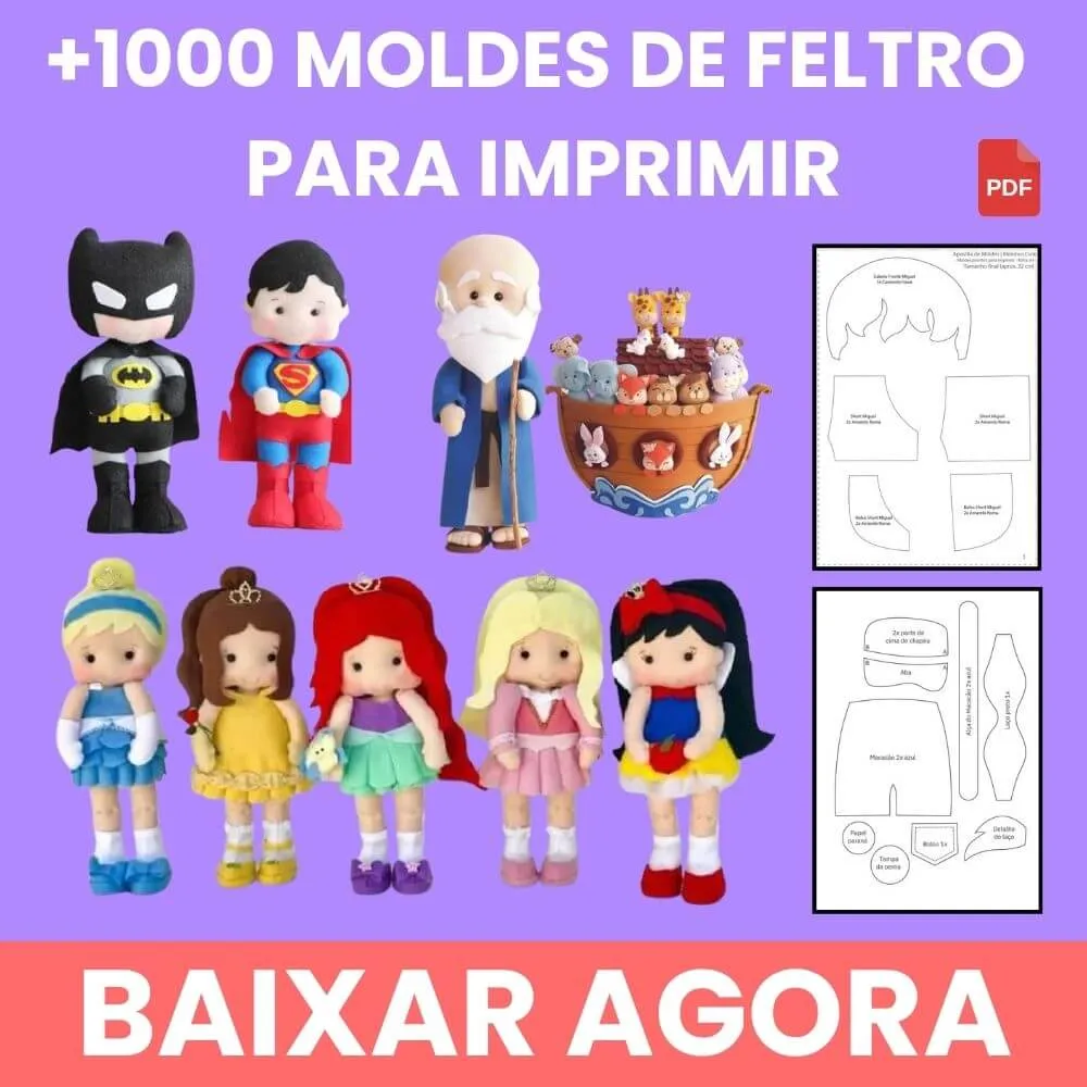 Moldes de Feltro para Imprimir em PDF