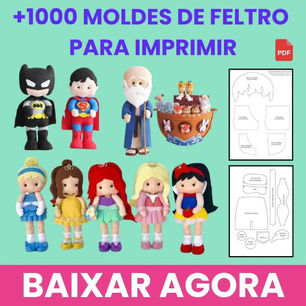 Moldes de Feltro para Imprimir em PDF